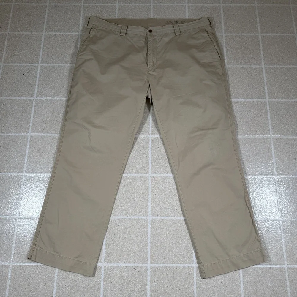 VTG Polo Ralph Lauren Chino Pants Mens 40x30 Khaki Suffield Straight Pony Preppy